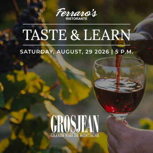 Ferraros August-29-2026 Tasting Promo